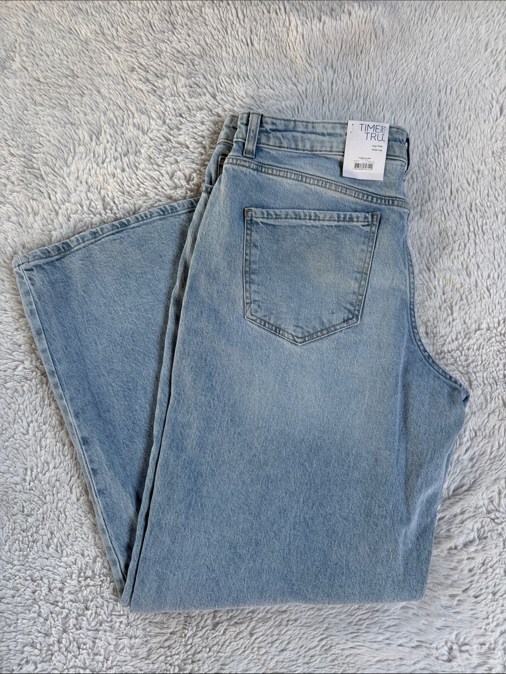 Time and Tru Light Blue High-Rise Wide Leg Jeans
